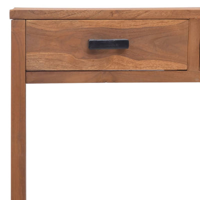 Dealsmate  Office Desk 110x40x75 cm Solid Teak Wood