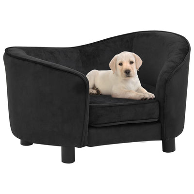 Dealsmate  Dog Sofa Black 69x49x40 cm Plush