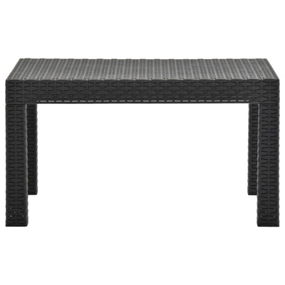 Dealsmate  3 Piece Garden Lounge Set with Cushions PP Rattan Anthracite