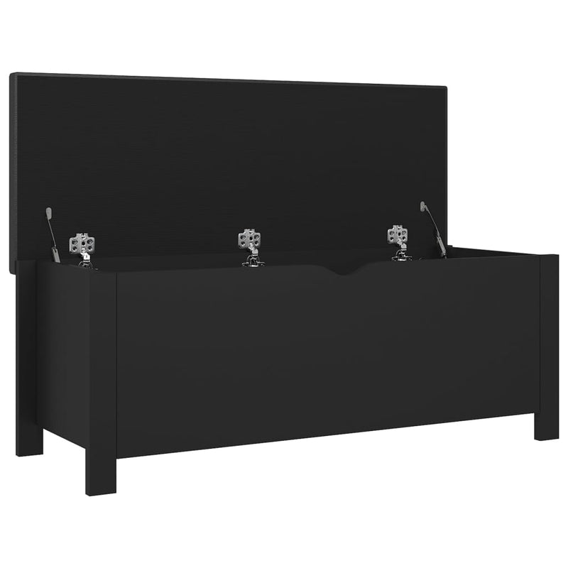 Dealsmate  Storage Box with Cushion Black 105x40x45 cm Engineered Wood