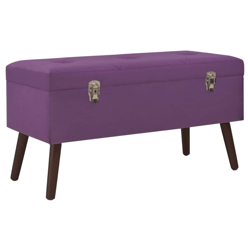 Dealsmate  Bench with Storage Compartment Purple 80 cm Velvet