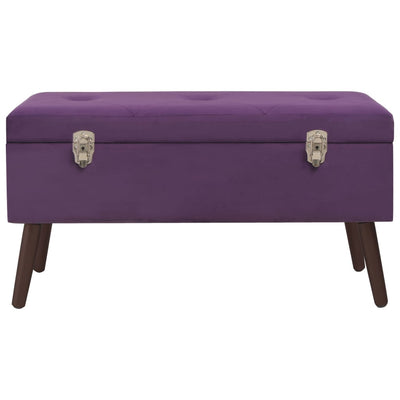 Dealsmate  Bench with Storage Compartment Purple 80 cm Velvet