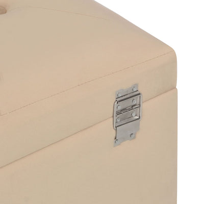 Dealsmate  Bench with Storage Compartment Beige 80 cm Velvet