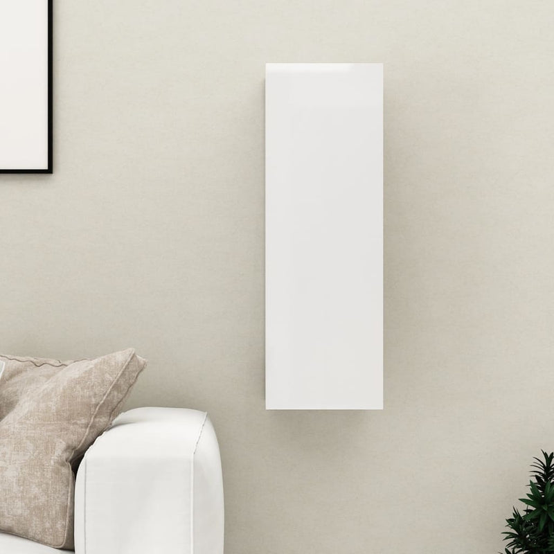 Dealsmate  TV Cabinet High Gloss White 30.5x30x90 cm Engineered Wood