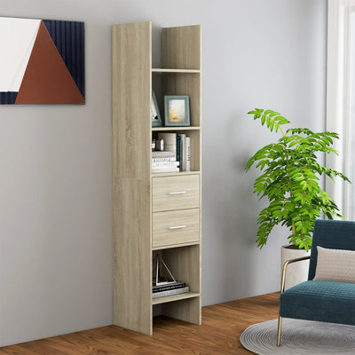 Dealsmate  Book Cabinet Sonoma Oak 40x35x180 cm Engineered Wood