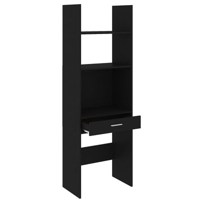 Dealsmate  Book Cabinet Black 60x35x180 cm Engineered Wood