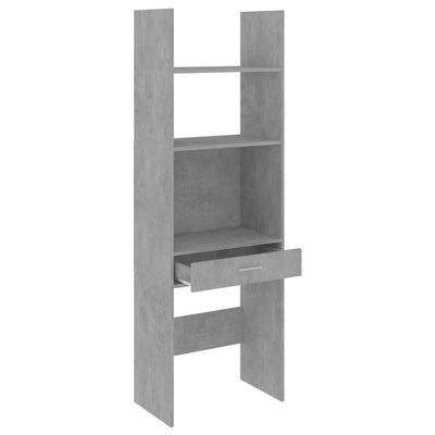 Dealsmate  Book Cabinet Concrete Grey 60x35x180 cm Engineered Wood
