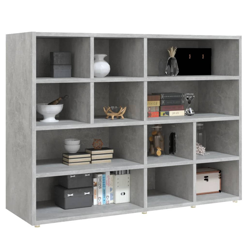Dealsmate  Side Cabinet Concrete Grey 97x32x72 cm Engineered Wood