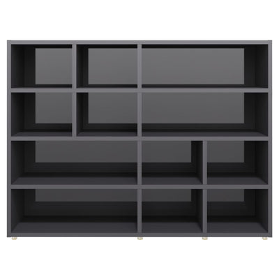 Dealsmate  Side Cabinet High Gloss Grey 97x32x72 cm Engineered Wood