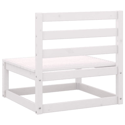 Dealsmate  Garden Middle Sofa White Solid Pinewood