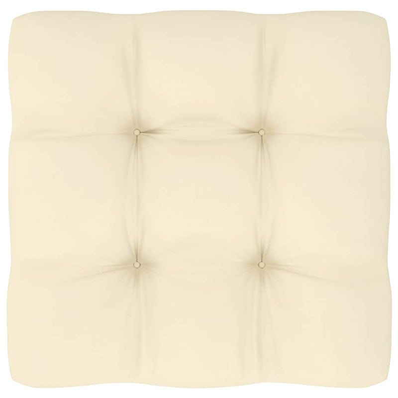 Dealsmate  Garden Middle Sofa with Cream Cushions Solid Pinewood