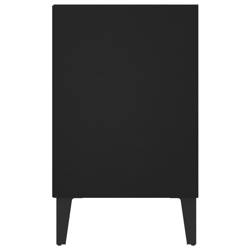 Dealsmate  TV Cabinet with Metal Legs Black 103.5x30x50 cm