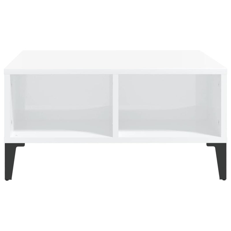 Dealsmate  Coffee Table High Gloss White 60x60x30 cm Engineered Wood