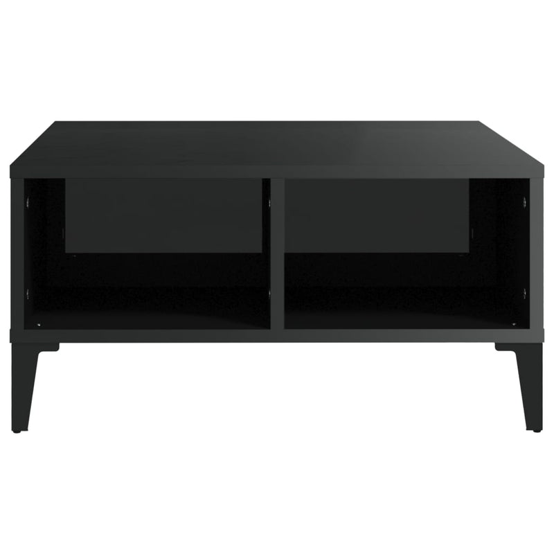 Dealsmate  Coffee Table High Gloss Black 60x60x30 cm Engineered Wood
