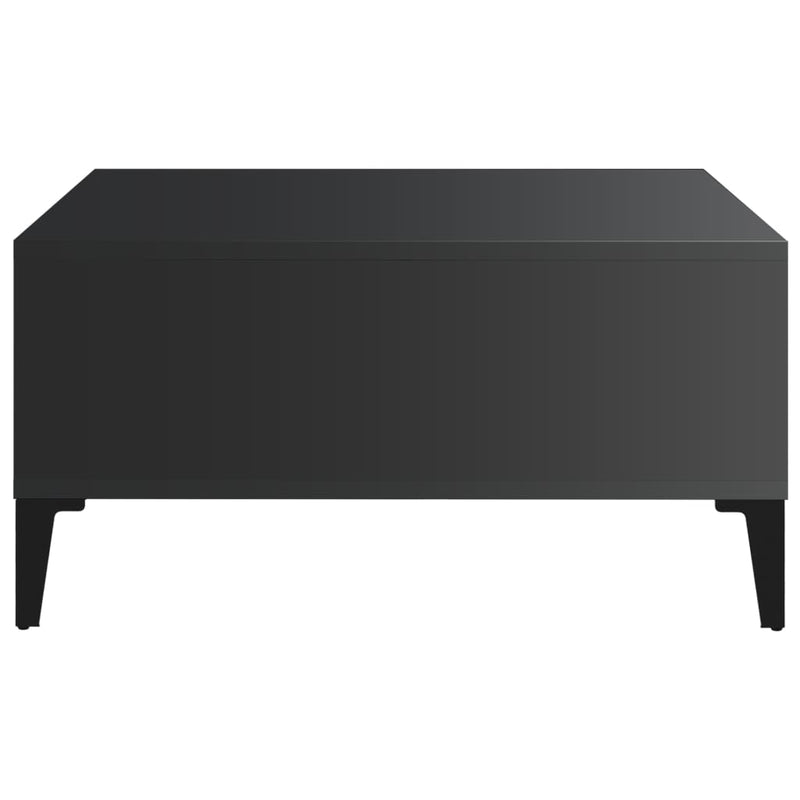 Dealsmate  Coffee Table High Gloss Black 60x60x30 cm Engineered Wood