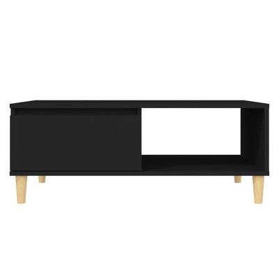 Dealsmate  Coffee Table Black 90x60x35 cm Engineered Wood