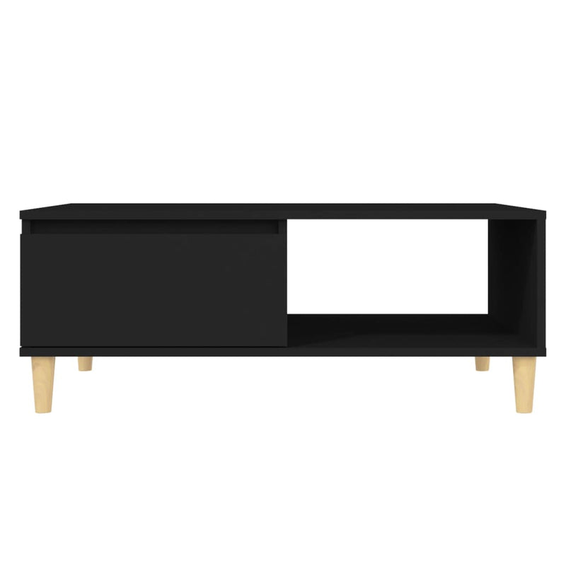 Dealsmate  Coffee Table Black 90x60x35 cm Engineered Wood