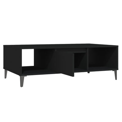 Dealsmate  Coffee Table Black 103.5x60x35 cm Engineered Wood