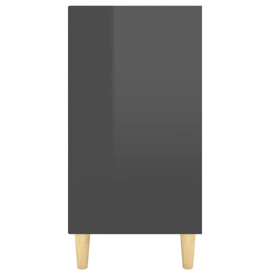 Dealsmate  Sideboard High Gloss Grey 103.5x35x70 cm Engineered Wood