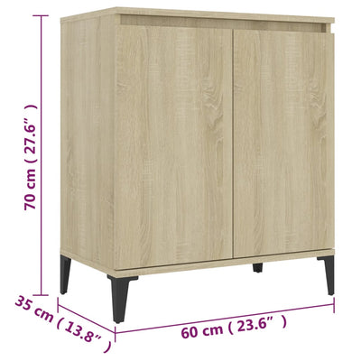 Dealsmate  Sideboard Sonoma Oak 60x35x70 cm Engineered Wood