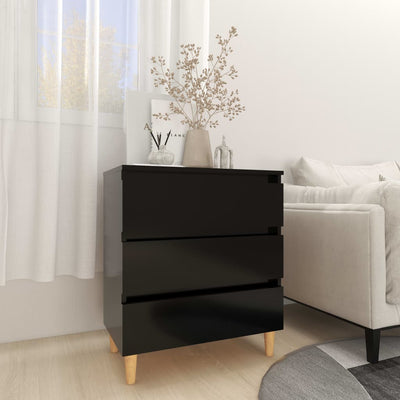 Dealsmate  Sideboard Black 60x35x69 cm Engineered Wood