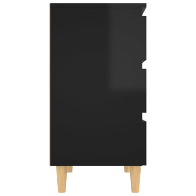 Dealsmate  Sideboard High Gloss Black 60x35x69 cm Engineered Wood