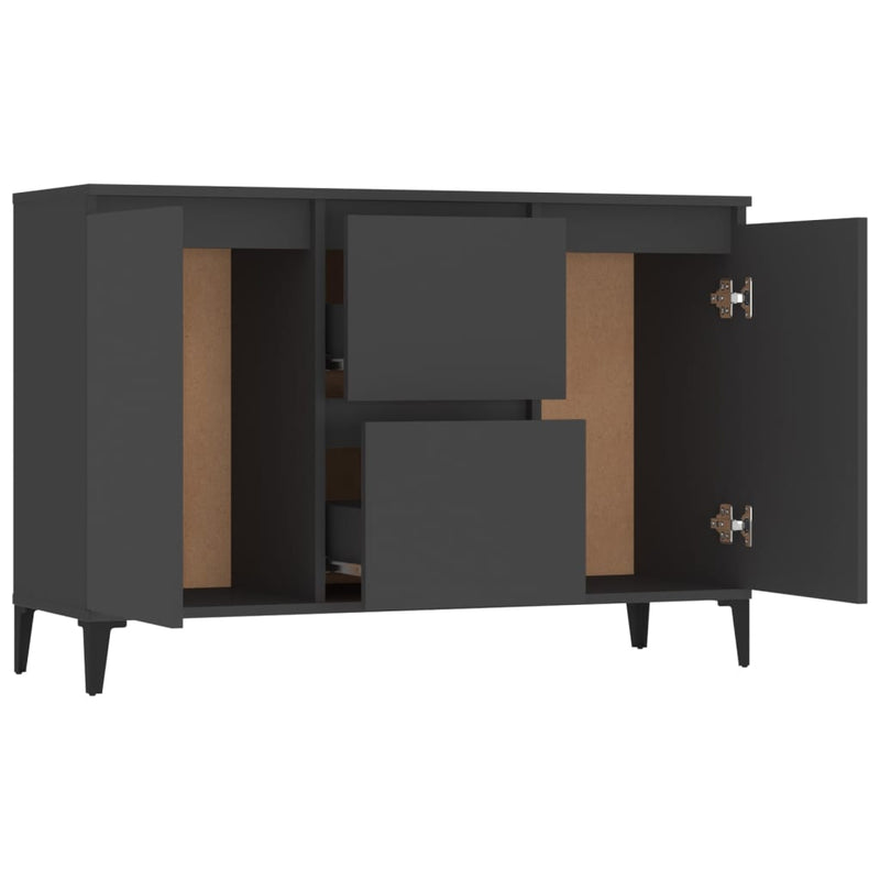 Dealsmate  Sideboard Grey 104x35x70 cm Engineered Wood
