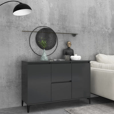 Dealsmate  Sideboard Grey 104x35x70 cm Engineered Wood