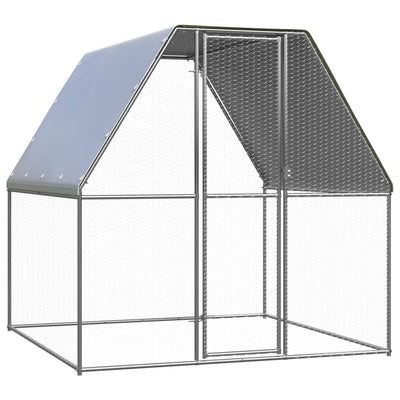 Dealsmate  Outdoor Chicken Cage 2x2x2 m Galvanised Steel