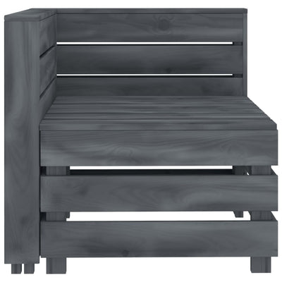 Dealsmate  Garden 4-Seater Pallet Sofa Wood Grey
