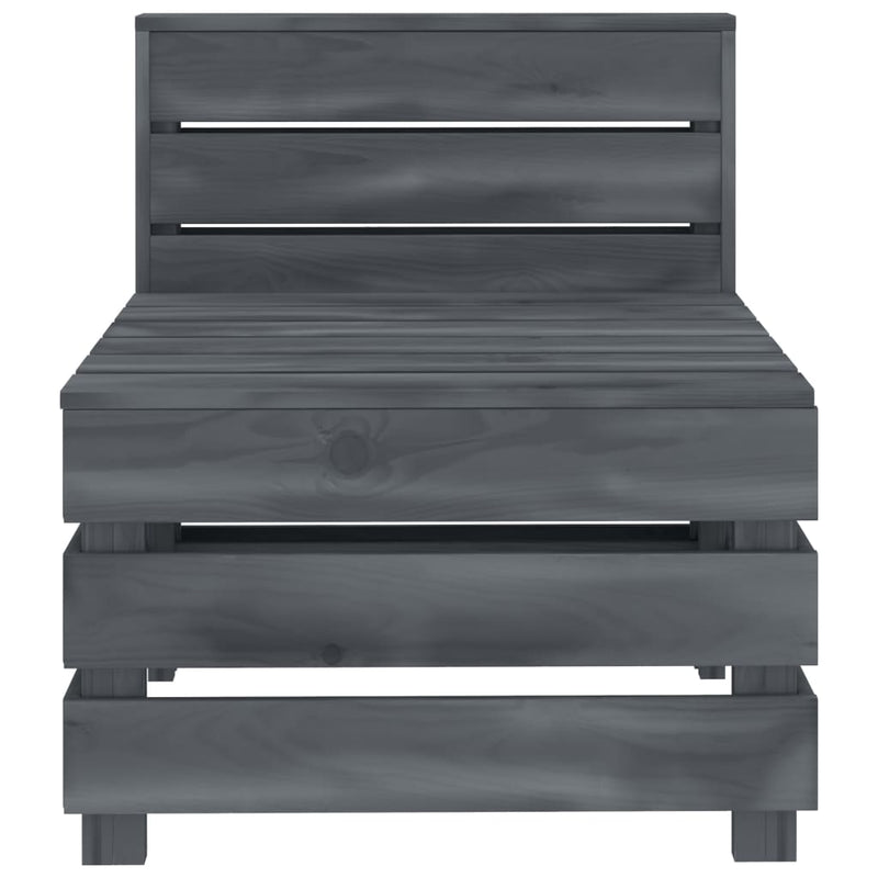 Dealsmate  Garden 3-Seater Pallet Sofa Wood Grey