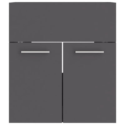 Dealsmate  Bathroom Furniture Set Grey Chipboard