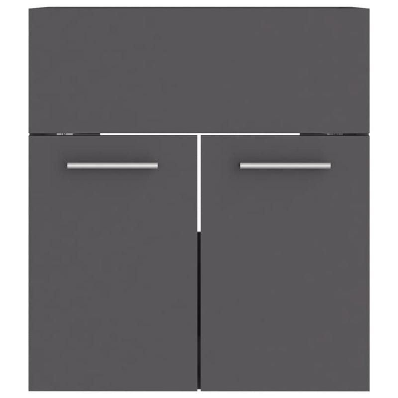 Dealsmate  Bathroom Furniture Set Grey Chipboard