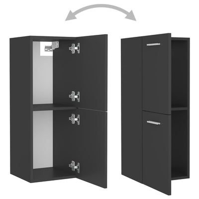 Dealsmate  Bathroom Furniture Set Grey Chipboard