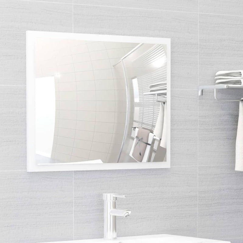 Dealsmate  Bathroom Furniture Set High Gloss White Engineered Wood