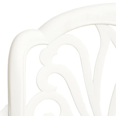 Dealsmate  3 Piece Bistro Set Cast Aluminium White