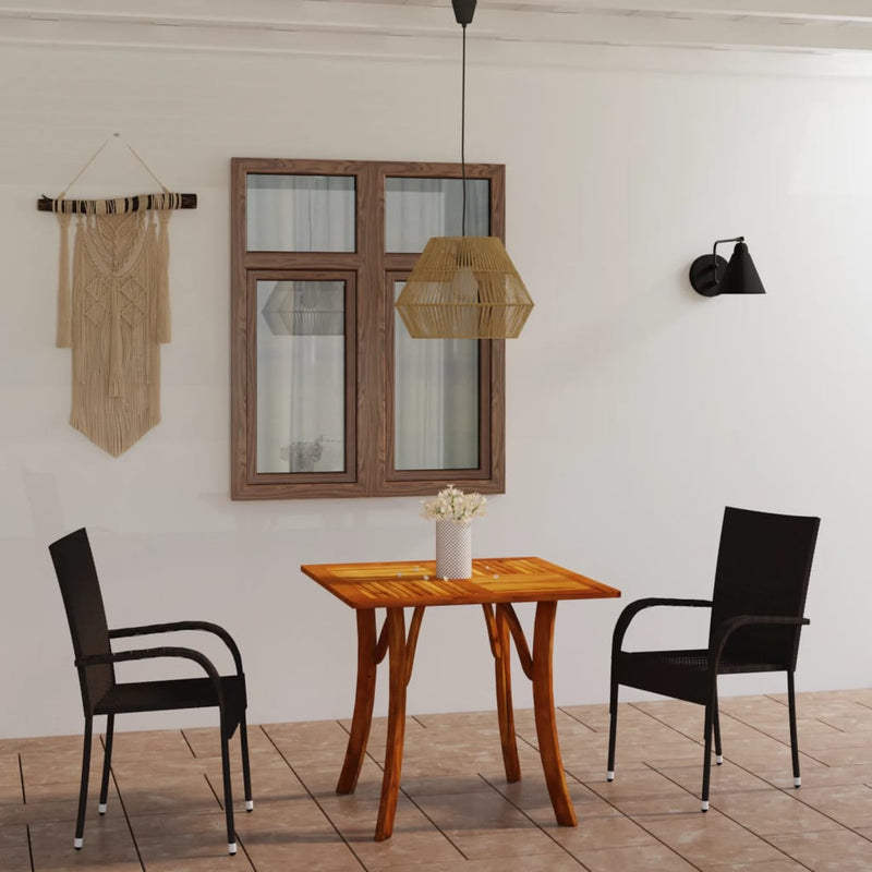Dealsmate  3 Piece Garden Dining Set Brown