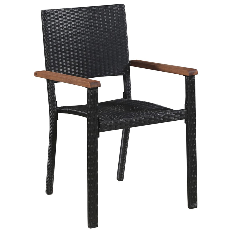Dealsmate  5 Piece Garden Dining Set Black