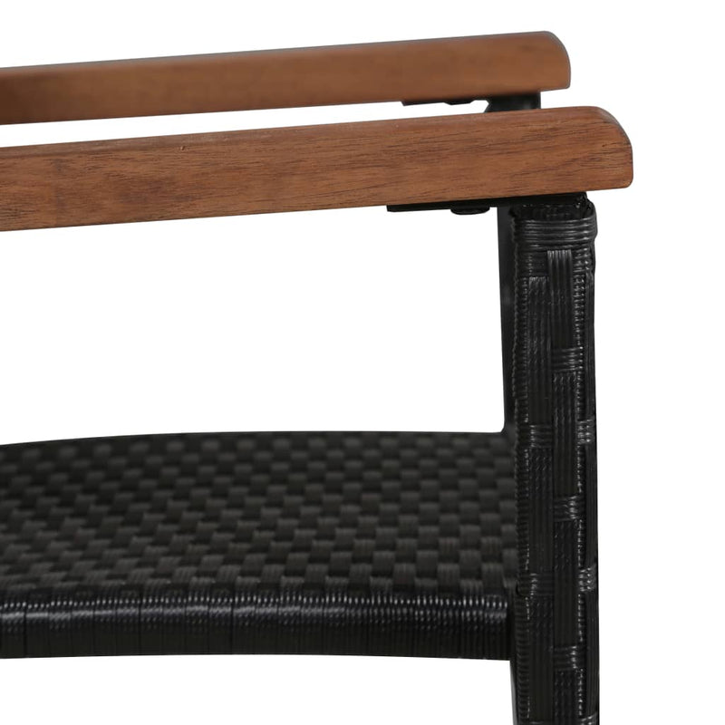 Dealsmate  5 Piece Garden Dining Set Black
