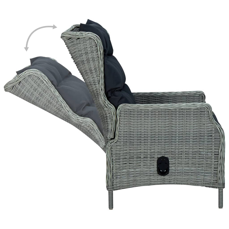 Dealsmate  5 Piece Garden Dining Set Light Grey