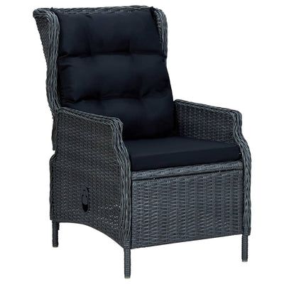 Dealsmate  7 Piece Garden Dining Set Dark Grey