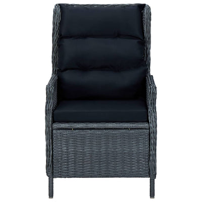 Dealsmate  7 Piece Garden Dining Set Dark Grey
