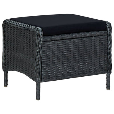 Dealsmate  7 Piece Garden Dining Set Dark Grey