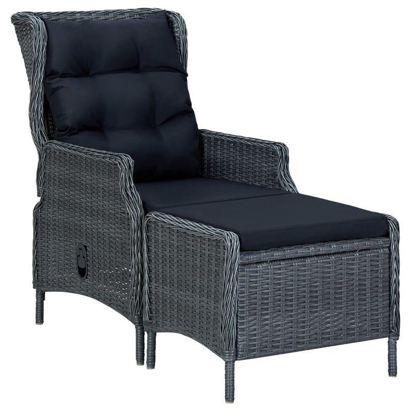 Dealsmate  7 Piece Garden Dining Set Dark Grey