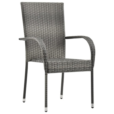 Dealsmate  7 Piece Garden Dining Set Grey