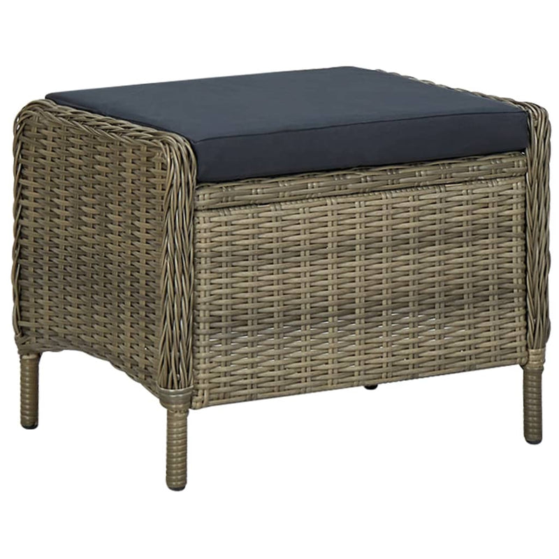 Dealsmate  7 Piece Garden Dining Set Brown