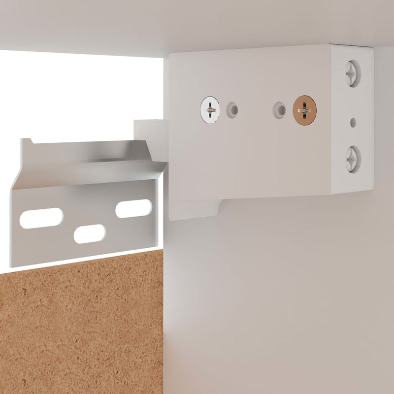 Dealsmate  Hanging Corner Cabinet High Gloss Grey 57x57x60 cm Engineered Wood