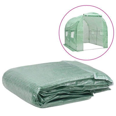 Dealsmate  Greenhouse Replacement Cover (4 m²) 200x200x200 cm Green