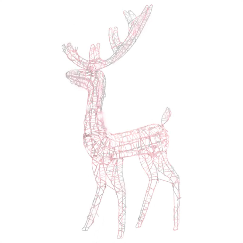 Dealsmate  Acrylic Reindeer Christmas Decoration 140 LEDs 120 cm Warm White