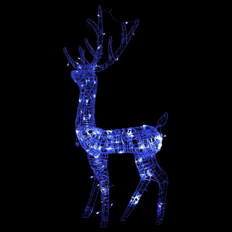 Dealsmate  Acrylic Reindeer Christmas Decoration 140 LEDs 120 cm Blue